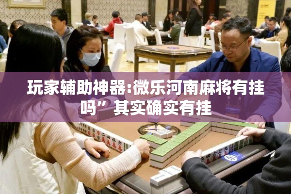 玩家辅助神器:微乐河南麻将有挂吗”其实确实有挂
