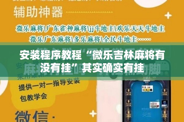 安装程序教程“微乐吉林麻将有没有挂”其实确实有挂