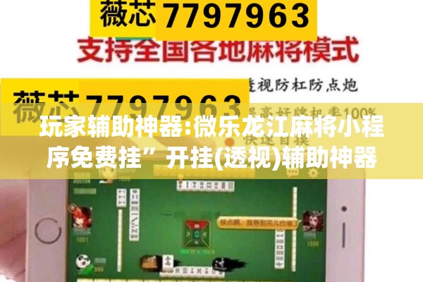 玩家辅助神器:微乐龙江麻将小程序免费挂	”开挂(透视)辅助神器
