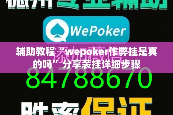 辅助教程“wepoker作弊挂是真的吗	”分享装挂详细步骤