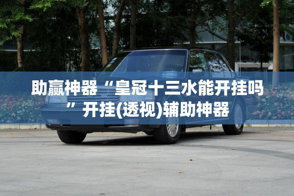助赢神器“皇冠十三水能开挂吗”开挂(透视)辅助神器
