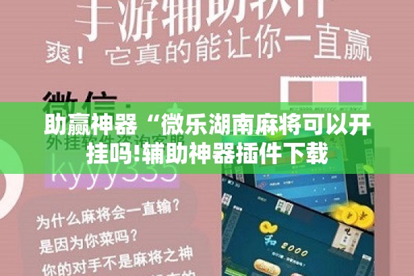 玩家辅助神器:微乐河南麻将小程序怎样免费开挂”开挂辅助脚本+详细开挂安装教程