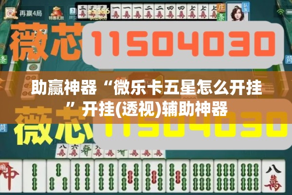 助赢神器“微乐卡五星怎么开挂”开挂(透视)辅助神器