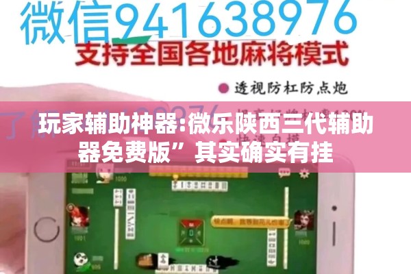 玩家辅助神器:微乐陕西三代辅助器免费版	”其实确实有挂