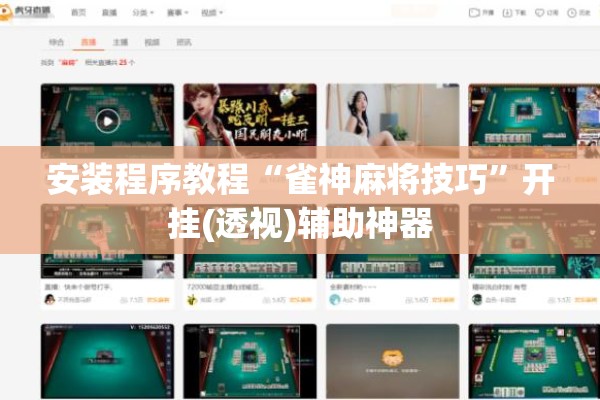 安装程序教程“雀神麻将技巧”开挂(透视)辅助神器