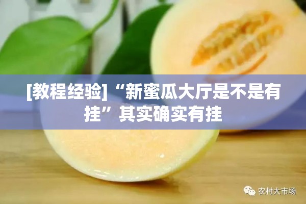 [教程经验]“新蜜瓜大厅是不是有挂”其实确实有挂