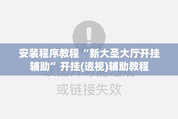 安装程序教程“新大圣大厅开挂辅助	”开挂(透视)辅助教程