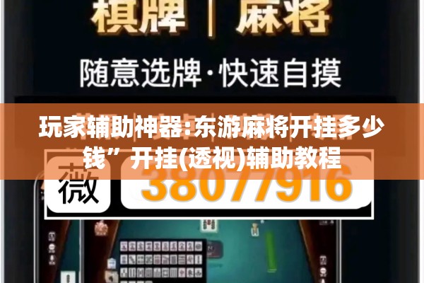 玩家辅助神器:东游麻将开挂多少钱”开挂(透视)辅助教程